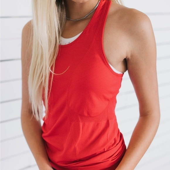 ZYIA Active Red Copper Charged Racerback Seamless Tank Top Size Medium - Picture 1 of 8